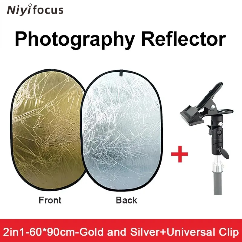 Photography Lighting Diffuser - Riflettore Portatile Rotondo 2in1 30cm 60cm