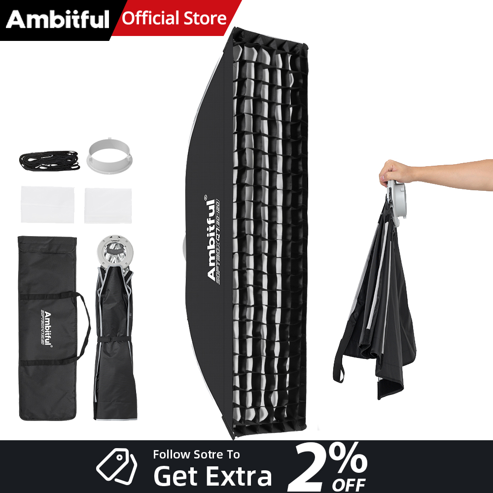 Photography Lighting Grid - AMBITFUL Q7-II 30*120cm Softbox a Striscia