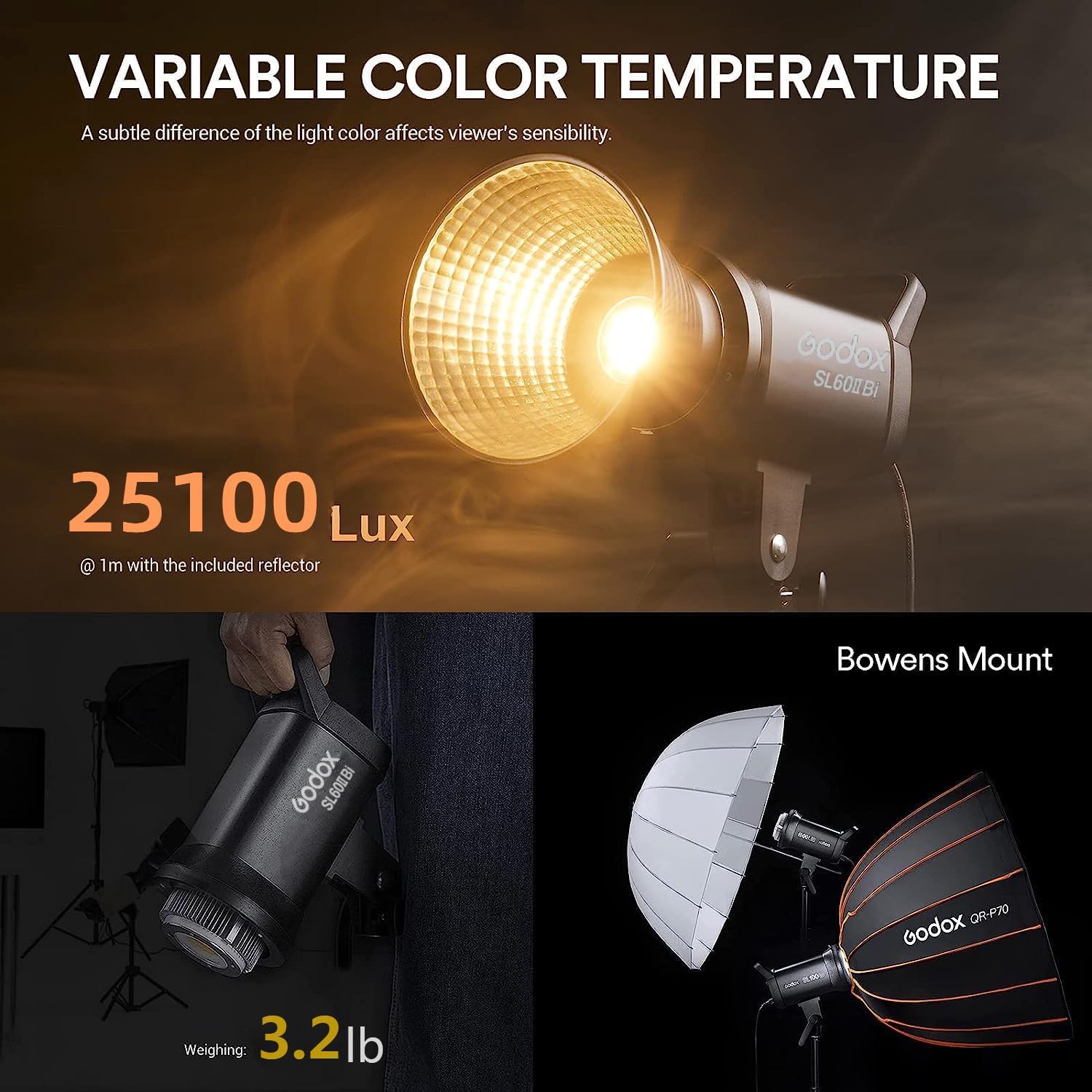 Godox SL60IID SL60IIBi Luce LE - Photography Lighting Grid recensione e prezzo